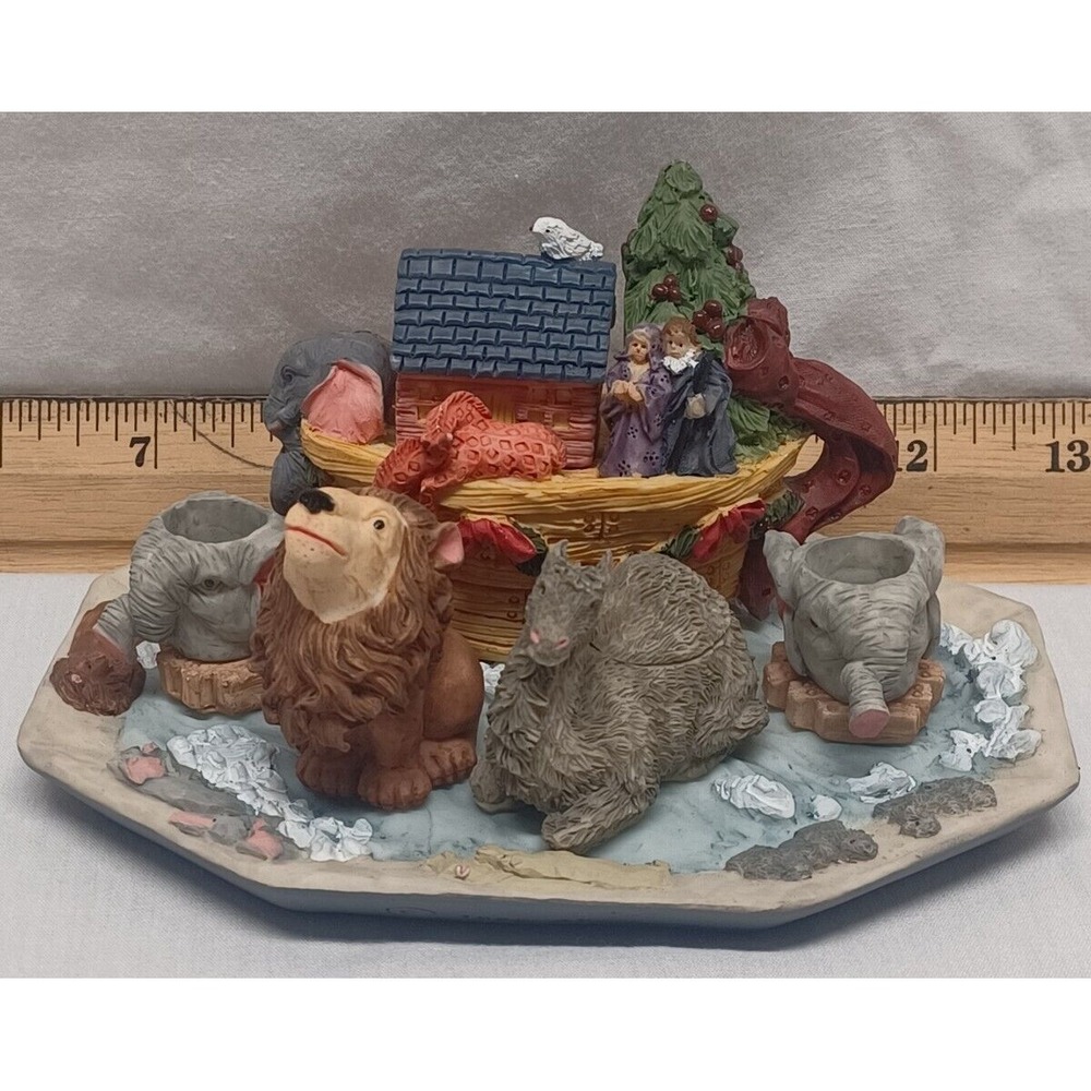 Vintage Christmas 1995 Cherished Moments by Michelle Yam mini tea set Noah's Ark